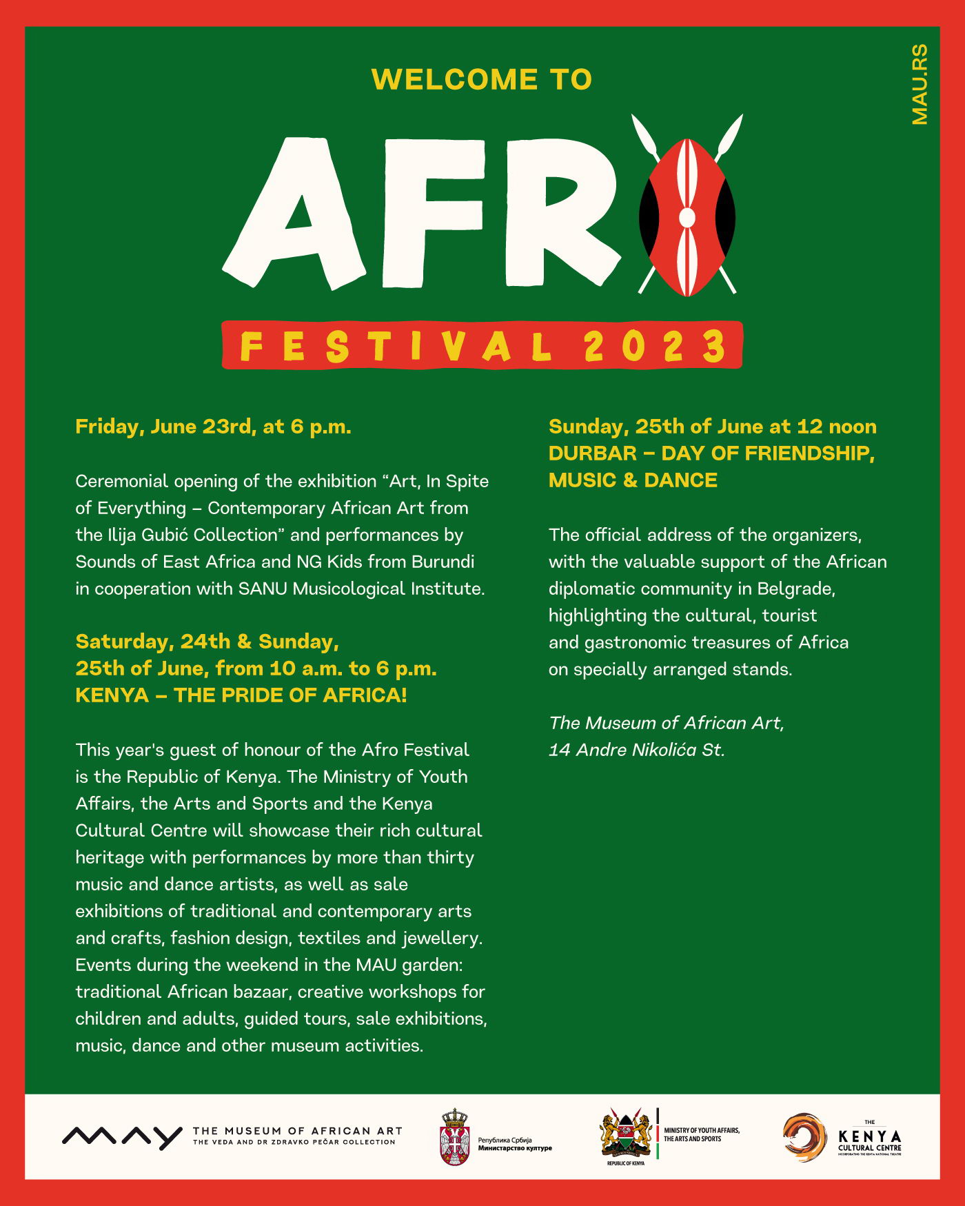 Afro Festival 2023 - Invitation